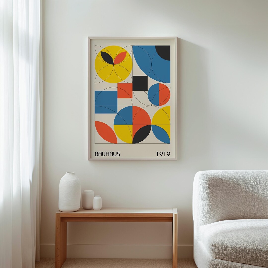 Bauhaus Wall Art, Modern Art Print, Digital Wall Decor, Printable ...