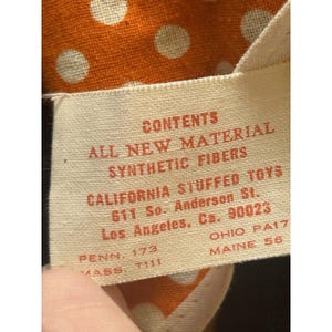 VTG Walt Disney Characters by California Stuffed Toys Minnie Mouse Plush 60s 70s image 5