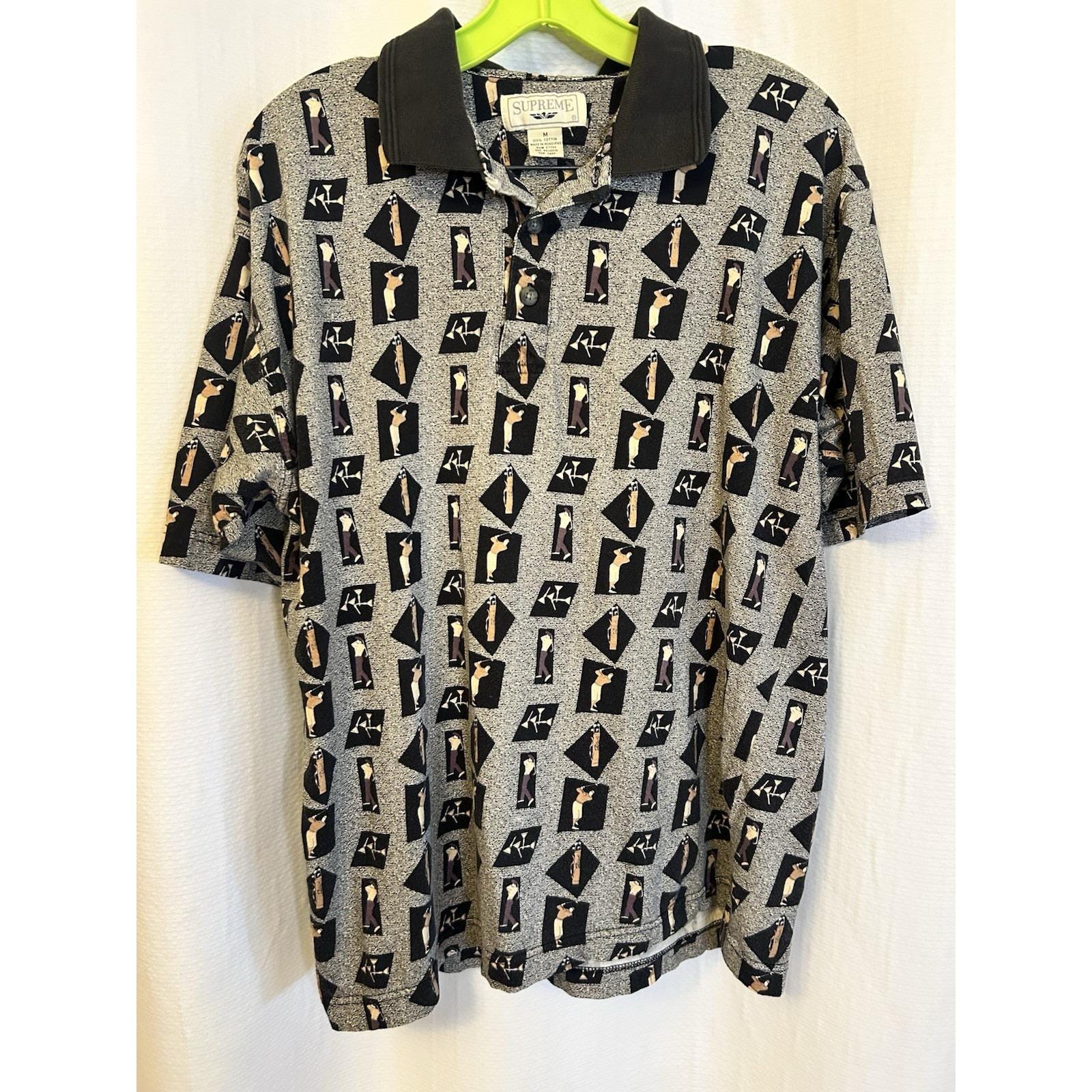 90s Geometric Polo - Etsy