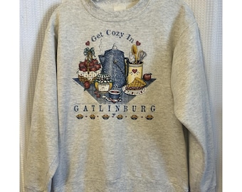 VTG ゲット・コージー・イン・ガトリンバーグ グレースウェットシャツ ラージ Grandmacore