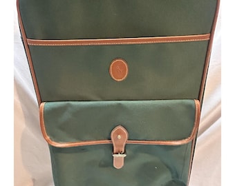 Polo Ralph Lauren rolbare reistas groene canvas koffer bagage vintage