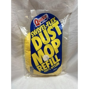 Quickie Brand Swivel-Flex Dust Mop Refill #0654 Type D Sealed Pkg Yellow NOS