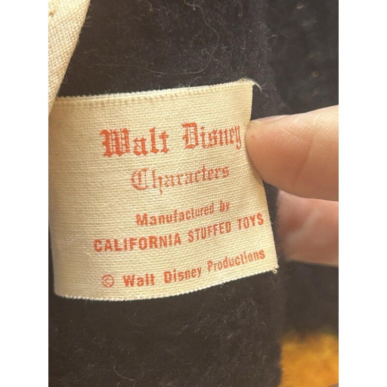 VTG Walt Disney Characters by California Stuffed Toys Minnie Mouse Plush 60s 70s image 4