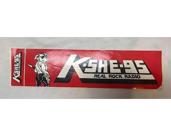 VTG K-SHE セントルイス ミズーリ州 リアルロックラジオ バンパーステッカー