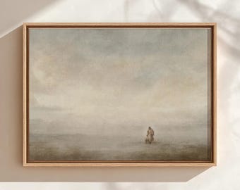jesus wall art christian painting living room decor, bible wall art landscape painting christian decor, catholic art minimalist wall print