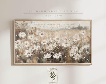 bible verse art landscape painting samsung frame tv art, subtle christian art living room decor, scripture art for framte tv christian decor