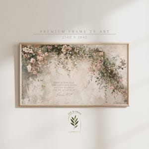 Puede incluir: Una impresión de arte digital con un diseño floral y una cita de la Biblia, Salmo 118:24. La cita dice: "Este es el día que hizo Jehová; alegrémonos y regocijémonos en él."