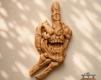 Rebel Skeleton Sign Relief – 3D Wood Carving STL File for CNC Router