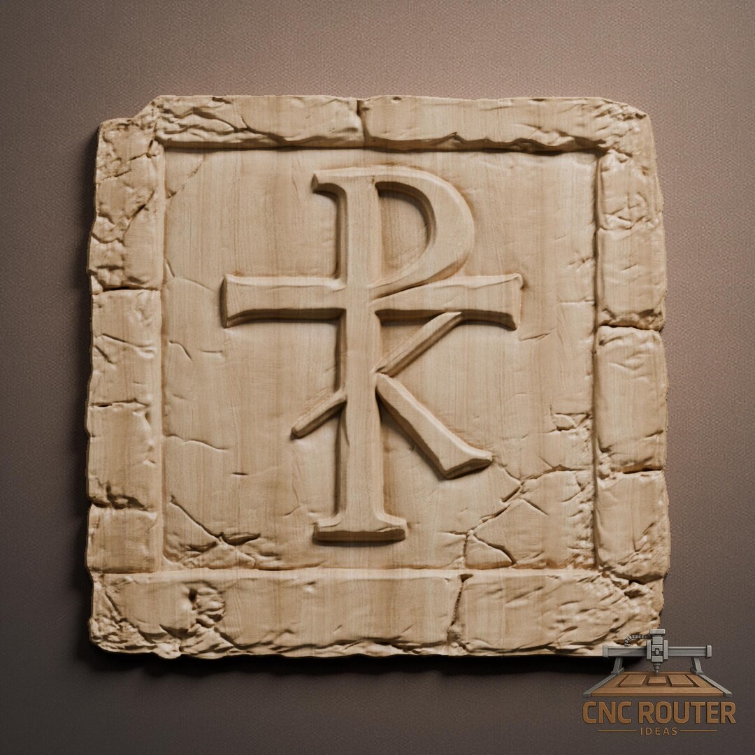 Chi-rho Monogram Relief – 3D Wood Carving STL File for CNC Router - Etsy UK