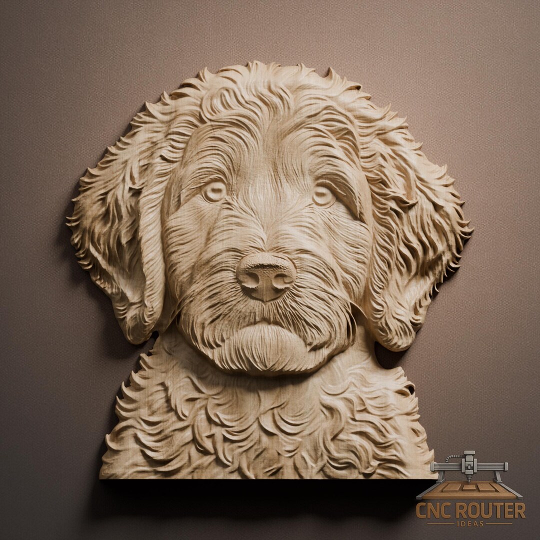 Dog Portrait Relief – 3D Wood Carving STL File for CNC Router - Etsy