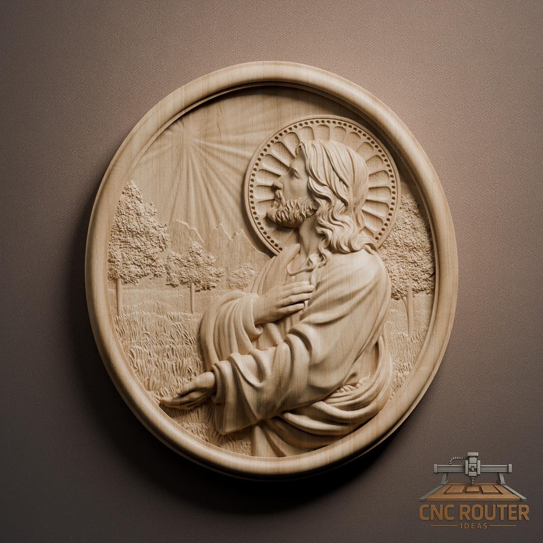 Jesus Christ Relief – 3D Wood Carving STL File for CNC Router (digital ...