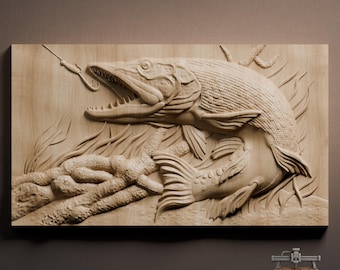 Rzeźba w drewnie 3D w formacie STL do frezarki CNC