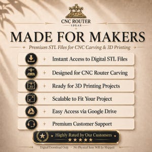 Carpenter Clock Relief – 3D Wood Carving STL File for CNC Router (Digital Download) image 7