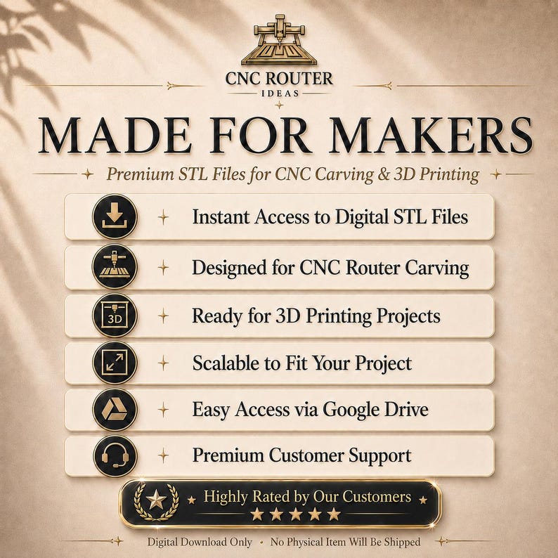 Carpenter Clock Relief – 3D Wood Carving STL File for CNC Router (Digital Download) image 7