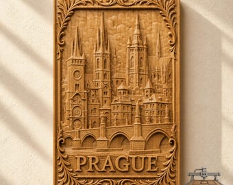 Edición Marco Barroco de Praga en Relieve – Archivo STL de tallado en madera 3D para fresadora CNC