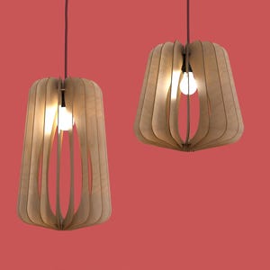 Projeto de arquivo vetorial para corte a laser CNC de elegante luminária pendente.