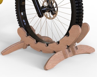 Plywood bike stand, Bike floor holder, Bike rack, cnc bike stand, CNC template, Bicycle parking, Vector files, Dxf template pattern