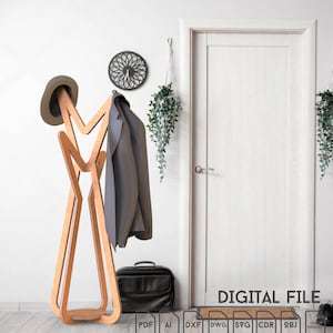 Appendiabiti, Appendiabiti per cappelli e borse, Appendiabiti moderni, progetti vettoriali, download immediato, file CNC, modello, appendiabiti decorativo