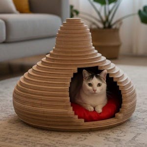 Parametric Cat House Bed, Plywood CNC Cutting File (Digital Download)