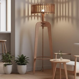 Moderne vloerlamp CNC-router bestand Art Decor golvende houten lampenkap sfeerverlichting svg dxf Home Decor meubelontwerp