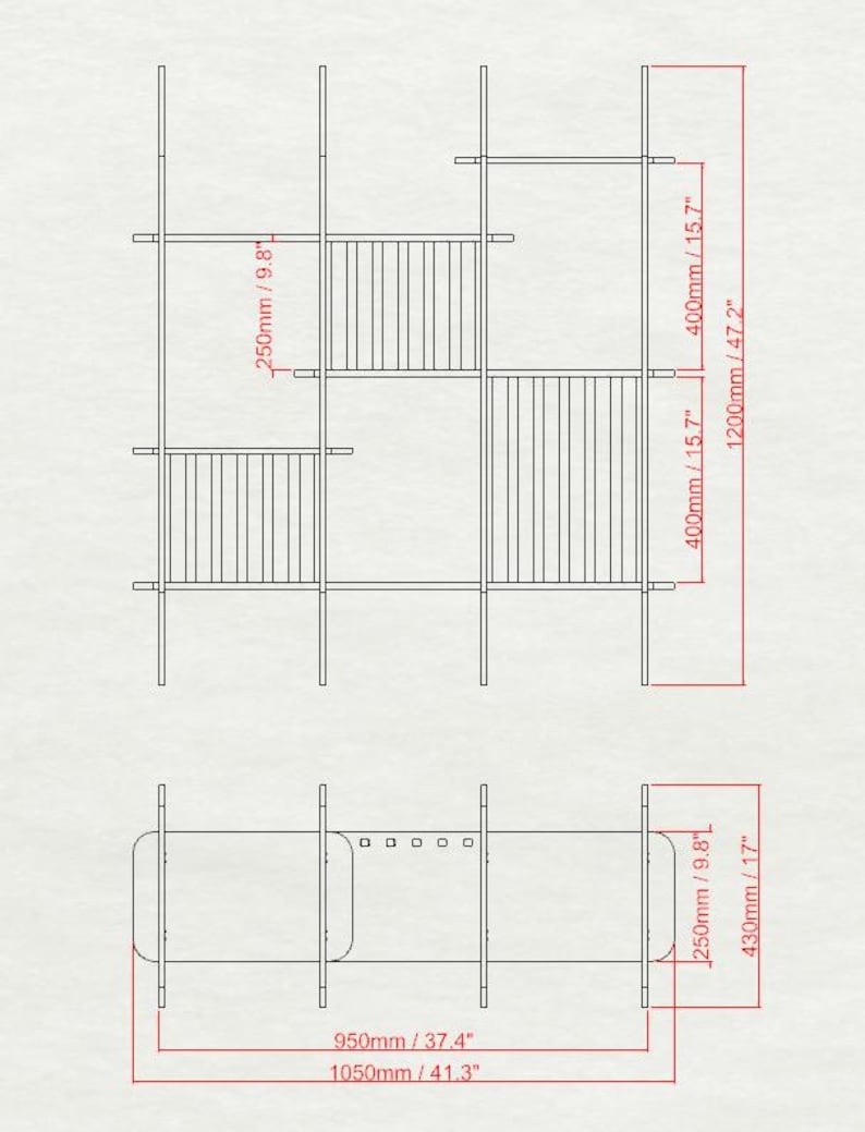 Shelf CNC Router Cut File, Bookcase Rack DXF SVG Template Plan - Etsy