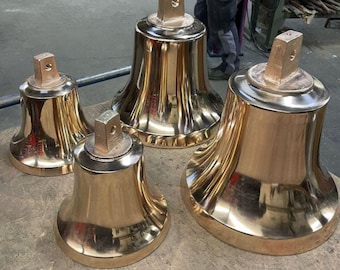 Polished bronze bell