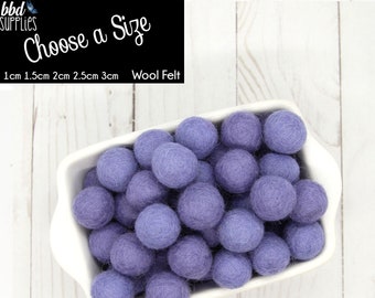 Wool Felt Balls | Purple Sage | You choose size | Felt Pom Poms| Felt Beads | Felt Garland | DIY