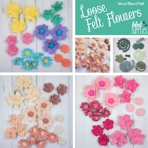 Loose Felt Flowers Farrah Flower Collection Pick Your - Etsy