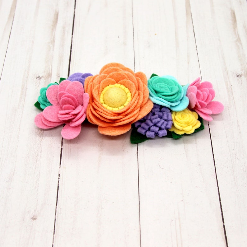 Felt Flower Headband Kit Whitney Beginner Adult Craft Kit Etsy