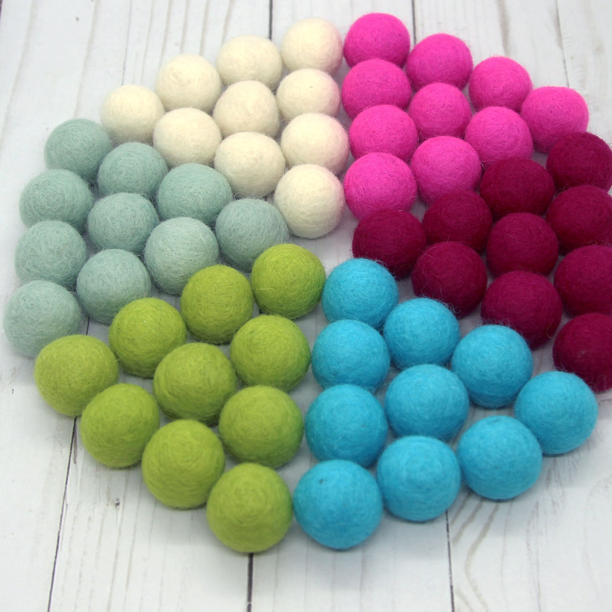 Wool Felt Balls Garland Kit Holiday Party You Choose Size Etsy