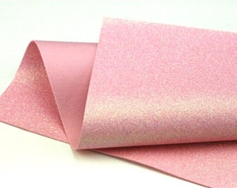Iridescent Pink Glitter - Glitter Wool Felt Sheets - You choose size