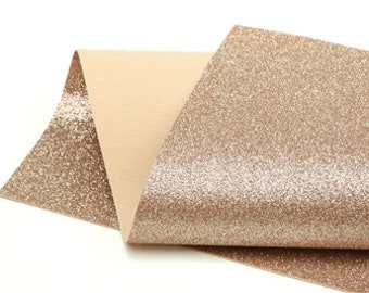 Peach Sapphire Glitter - Glitter Wool Felt Sheets - You choose size