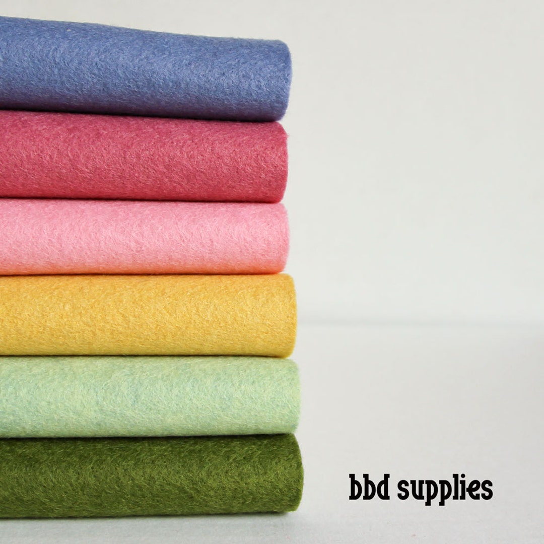 Wool Blend Felt Sheets Collection Madame Rouge Colors 6 Sheets You Choose  Size 