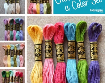 Cotton Embroidery Floss | Coordinating Skeins for Wool Blend Felt | Pick a Color Set | DIY | DMC