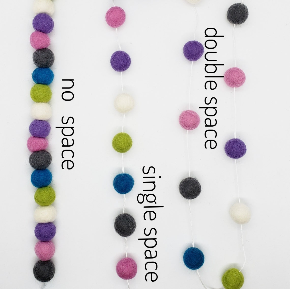 Wool Felt Balls Garland Kit Woodland Holiday You Choose Etsy