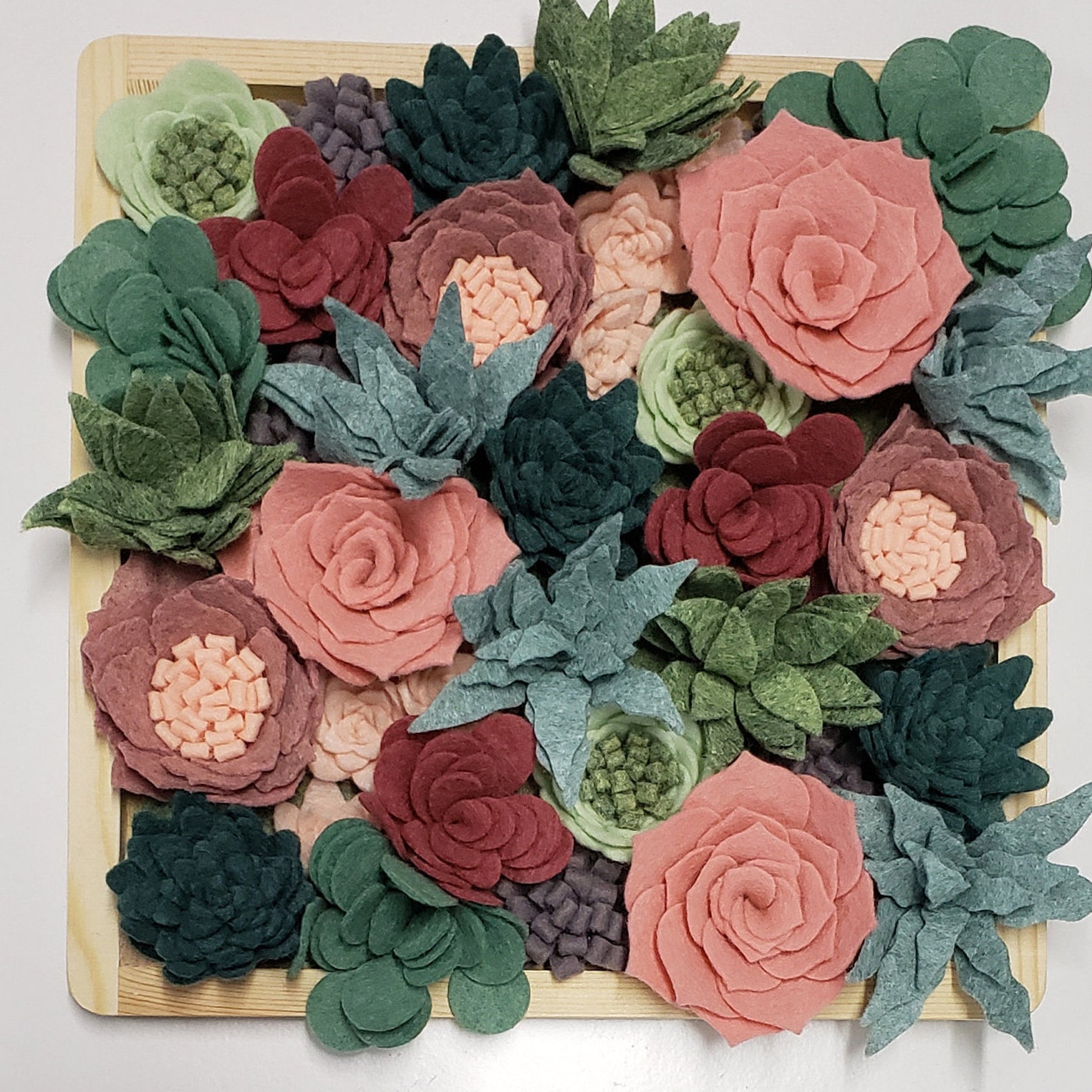 thumbnail image 2 of BAZIMA Felt Flowers And Succulents Kit, DIY Felt Cross Wreaths Kit, Arrange Pre-Cut 20 Felt Flowers And Succulents (Crucifixion 2 of 14