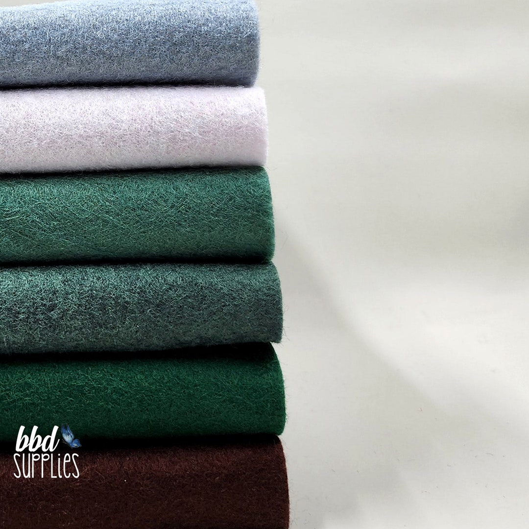 Wool Blend Felt Sheets Collection Woodland Winter Colors 6 Sheets You