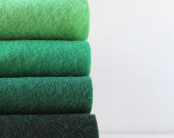 Wool Blend Felt Sheets Collection | Green Acres Colors | 4 sheets | You choose size