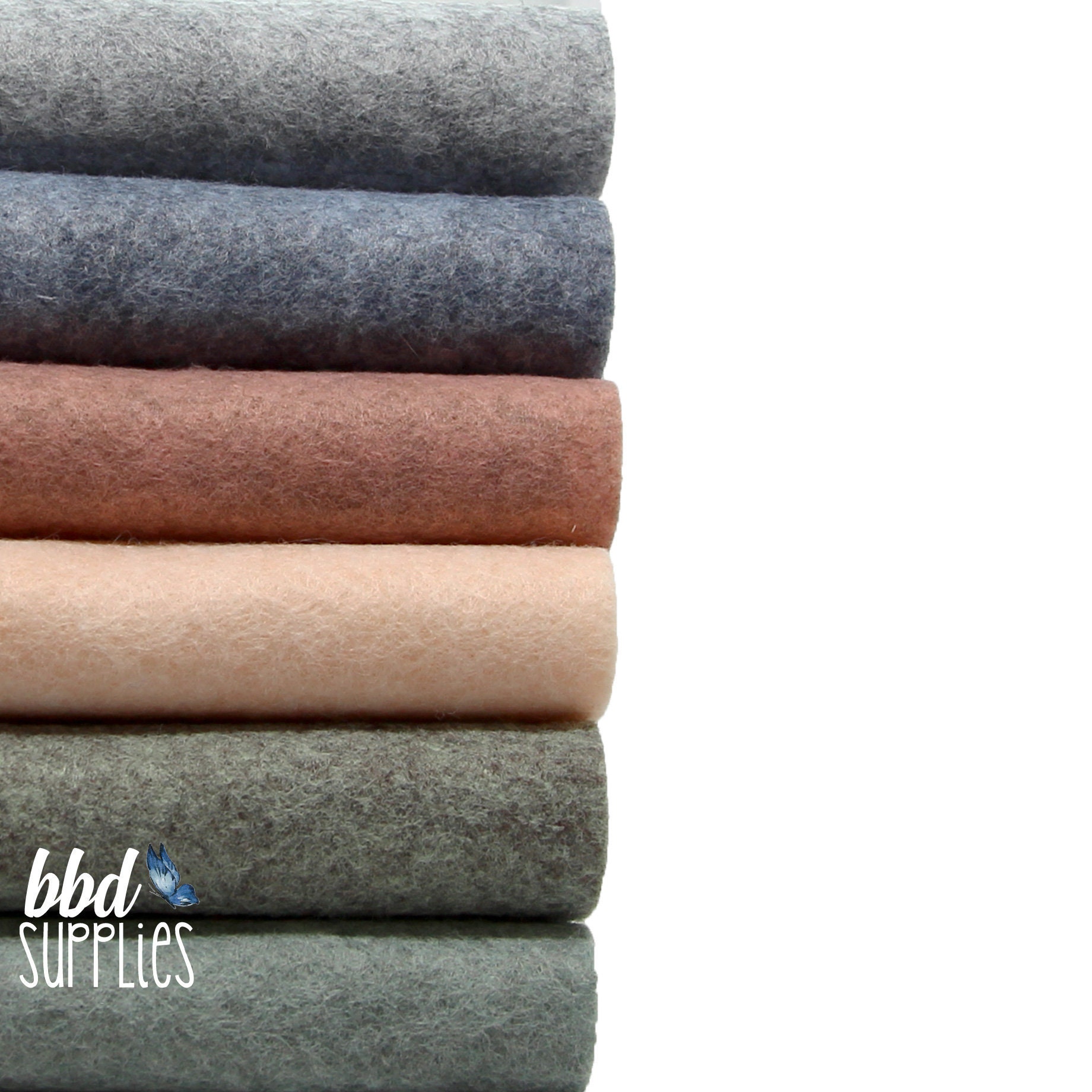 Wool Blend Felt Sheets Collection Heathers Colors 6 Sheets Etsy