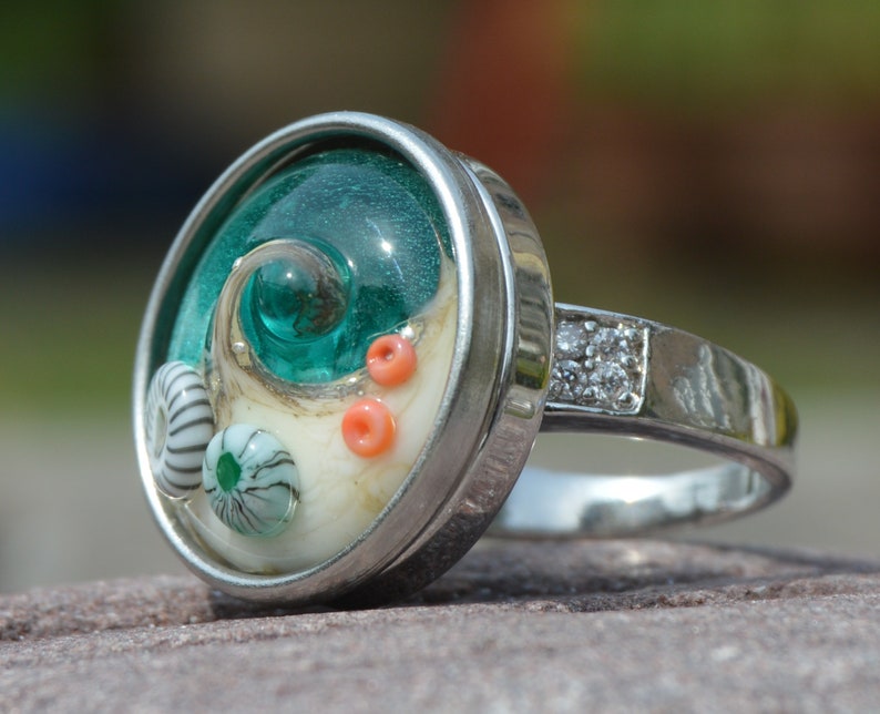 Snap Sea Inspired Collectable Artisan Handmade Lampwork Glass Snap Charm Chunk Popper Interchangeable Jewellery Button