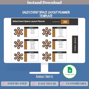 Sales Event Space Layout Planner Google Sheets Booth Layout Seating Plan Floor Map Dashboard Template System