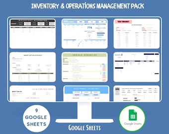 Inventory Operations Bundle Google Sheets Stock Control Warehouse Management Purchase Order Tracking Templates