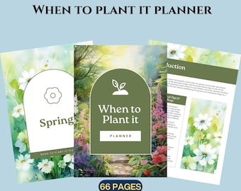 When To Plant It Planner Canva Template, Seasonal Gardening Guide, Vegetable Planting Calendar & Year Round Garden Organizer