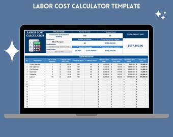 Labor Cost Calculator Google Sheets Labor Cost Tracker Workforce Cost Analysis Payroll Estimator Budget Planning Template