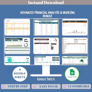 Advanced Financial Analysis And Modeling Google Sheets Bundle For Valuation, Forecasting, Budgeting, Investment Planning And Reporting