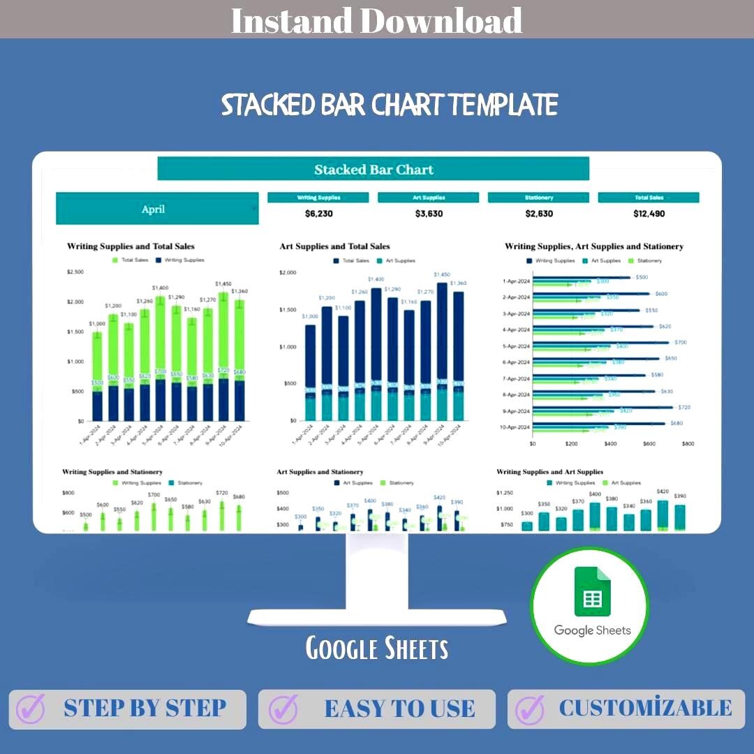 Stacked Bar Chart Google Sheets Data Visualization Chart Template ...