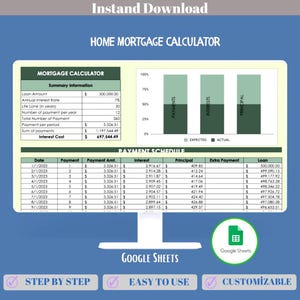 Home Mortgage Calculator Template Google Sheets Small Business Loan Payment Schedule Interest Amortization Chart Monthly Budget Tool