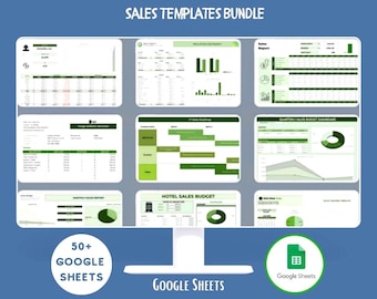 Försäljningspaket Google Sheets-mallar för försäljningsspårning CRM-pipelinehantering Provisionsrapportering och intäktsöversikt