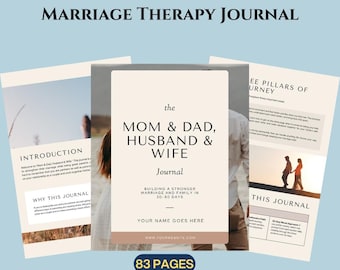 Marriage Therapy Journal Canva Template, Couples Communication Workbook, Relationship Healing Planner & Guided Reflection Journal