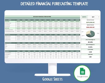 Detailed Financial Forecasting Google Sheets Financial Planning Revenue Expense Cash Flow Profit Forecast Budget Analysis Scenario Modeling